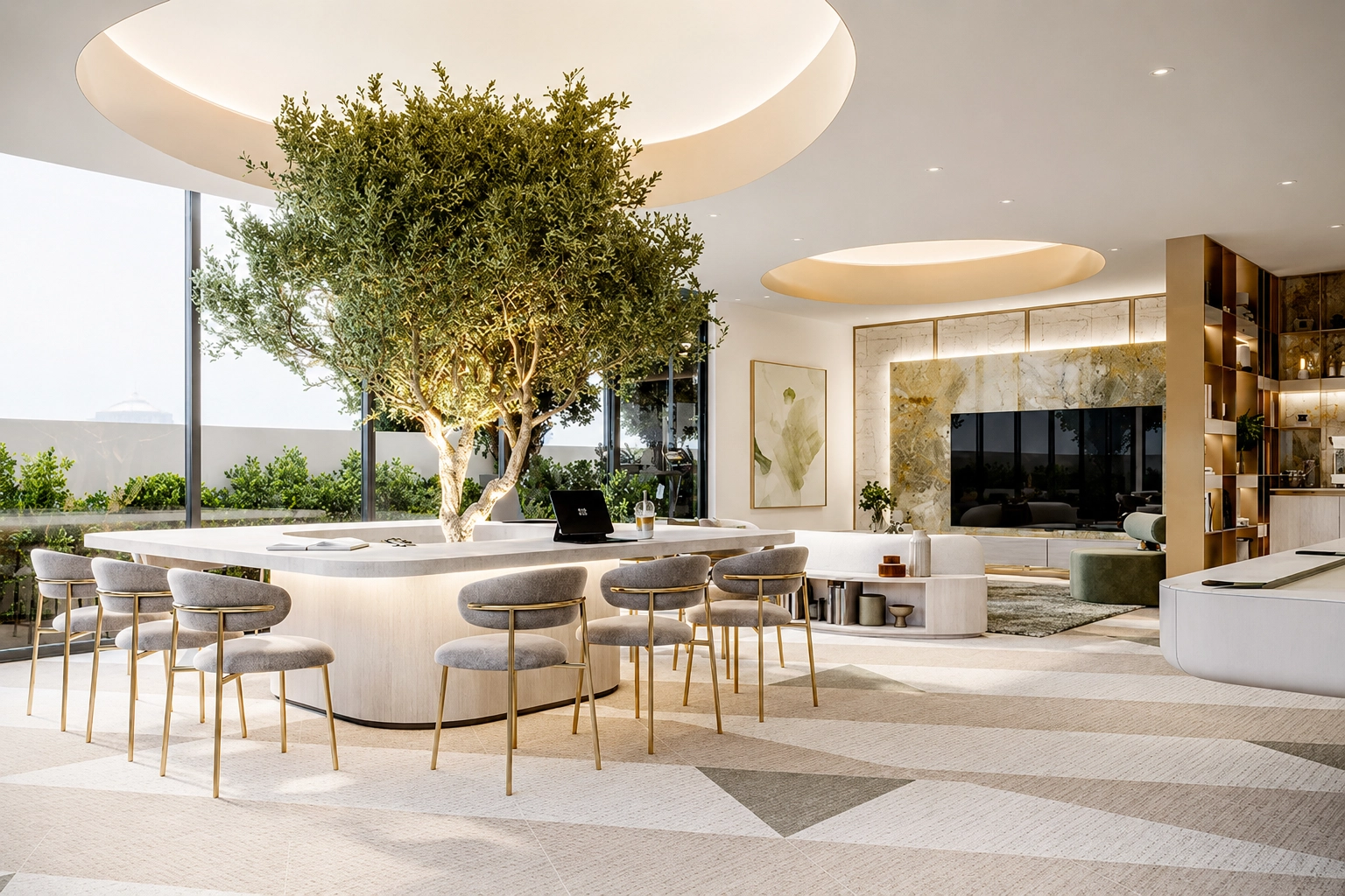 Arlington Park 2 exclusive lounge and bar area